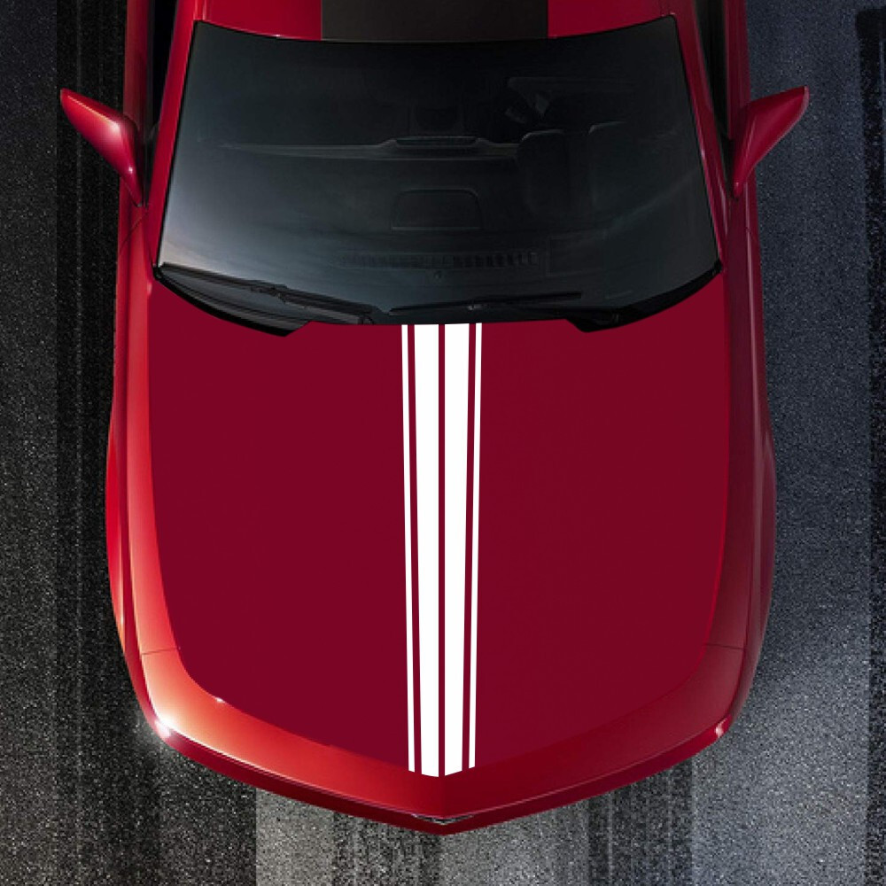 Car Hood Bonnet Decals Vinyl Stickers Racing Sports Stylish Long Stripe Graphics