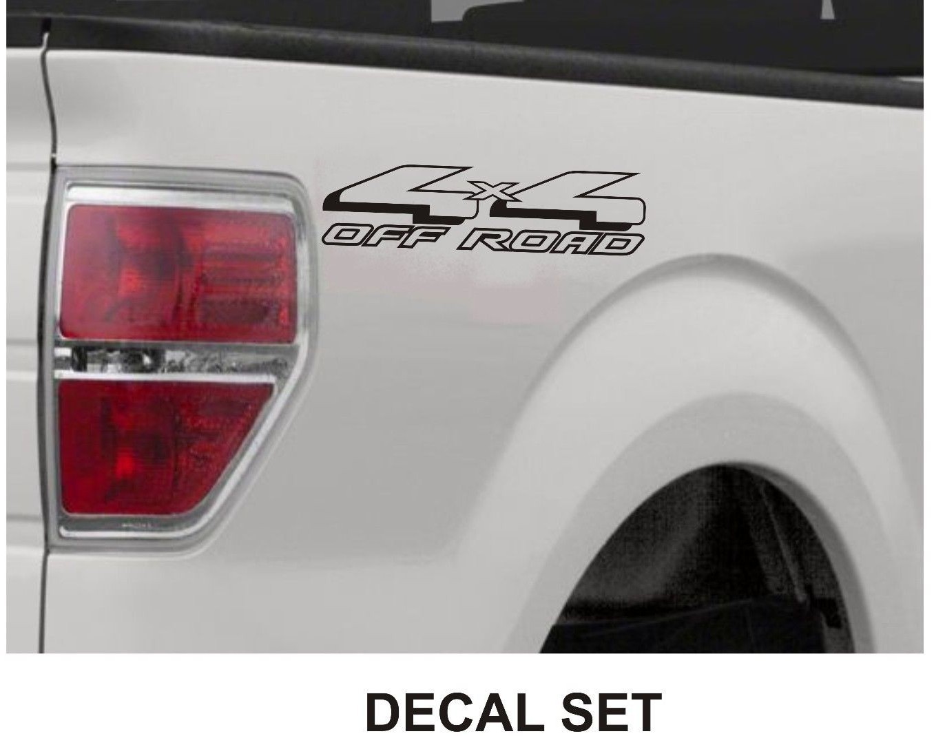 4×4 Off Road Truck Bed Decal Set MATTE BLACK for Ford F-150, Super Duty, Ranger