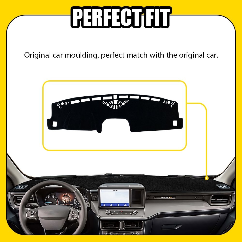 Fit 22-25 Ford Maverick Dashboard Mat Pad Cover Custom Anti-Slip Black 1-5X