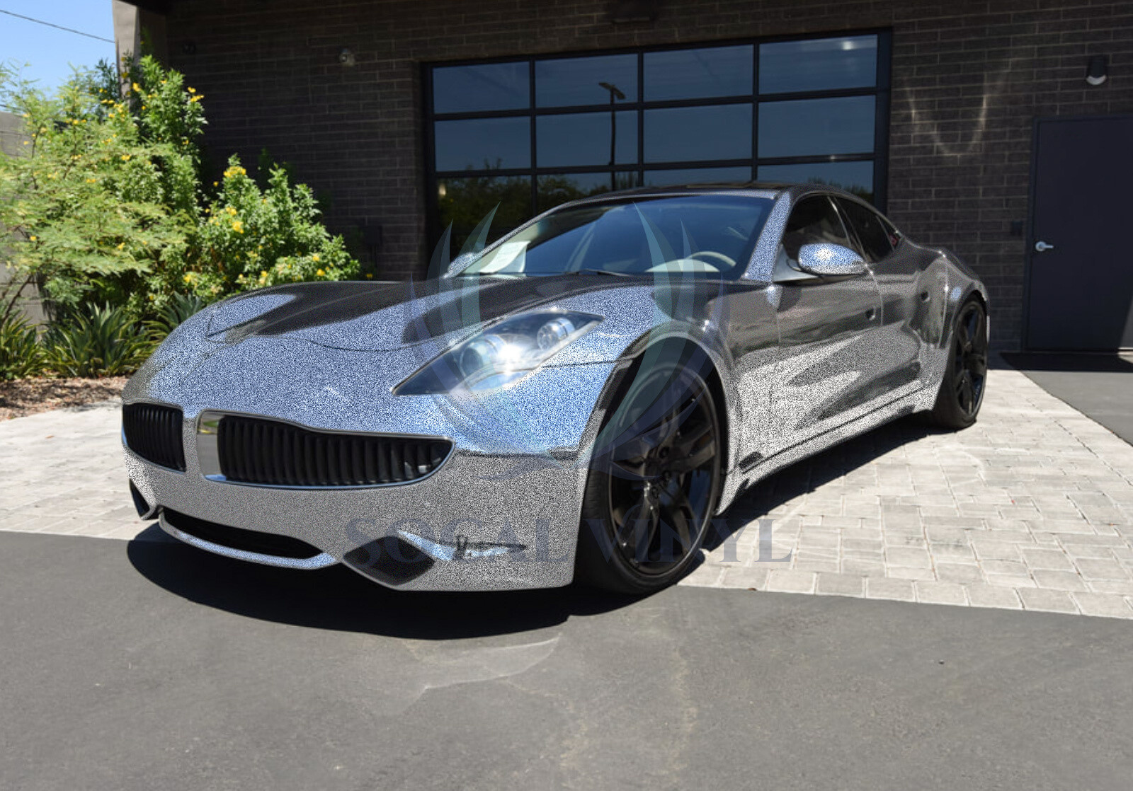 Chrome Glitter Silver Sparkle Car Vinyl Wrap Sticker Decal Bubble Free Sheet DIY