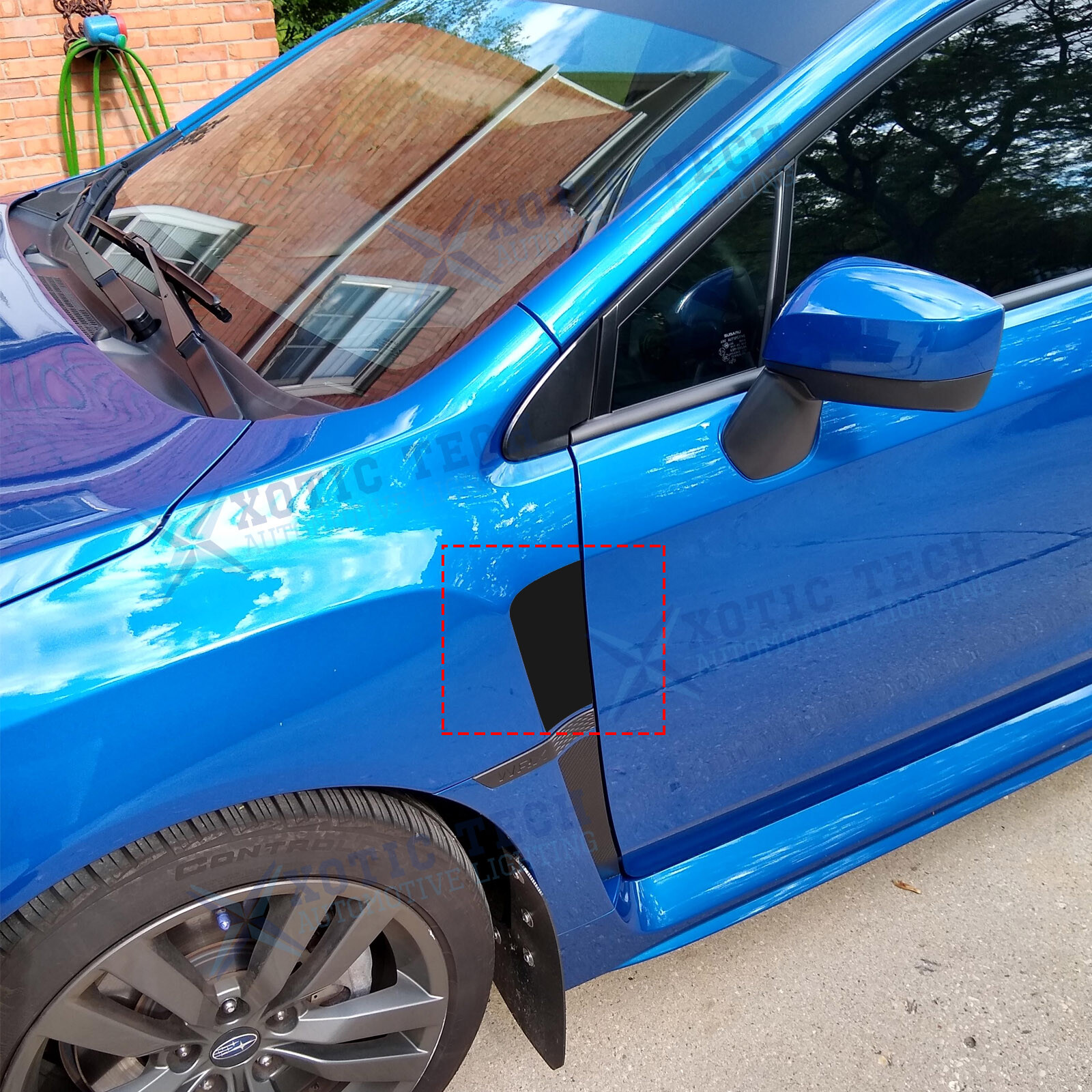 Side Fender Upper Air Vent Overlay Vinyl Sticker For WRX STI 2015-21 Matte Black