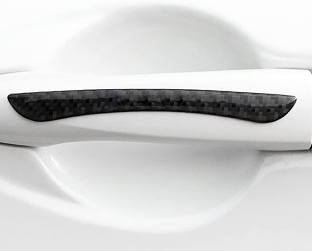 4 Pack of Anti-Scratch Carbon Fiber Emblem Trim – Custom Fit for Most Vehicles