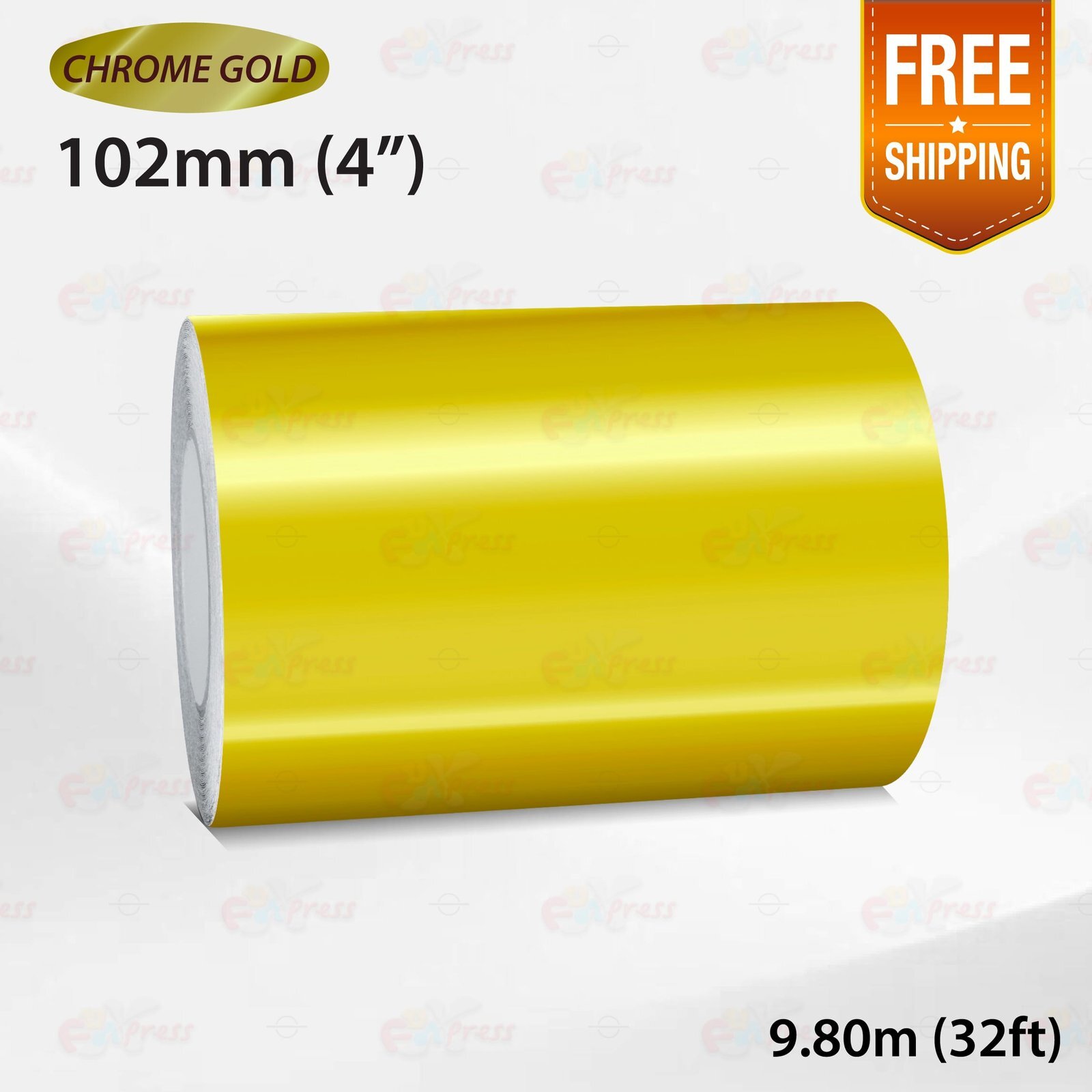 CHROME GOLD 4″ 102mm PIN STRIPE Car Model Streamline TAPE Decal Vinyl Sticker