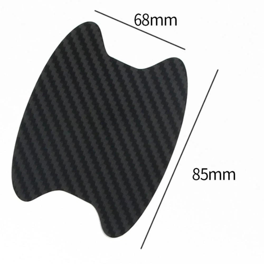 4PCS Carbon Fiber Car Door Handle Bowl Anti Scratch Protective Film Paint Guard