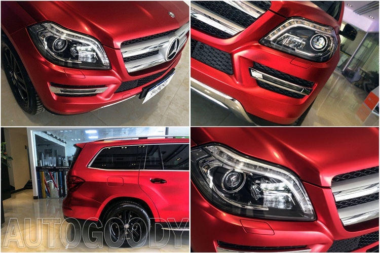 36″ x 60″ Satin Matte Chrome Metallic Red Vinyl Film Wrap Sticker Bubble Free