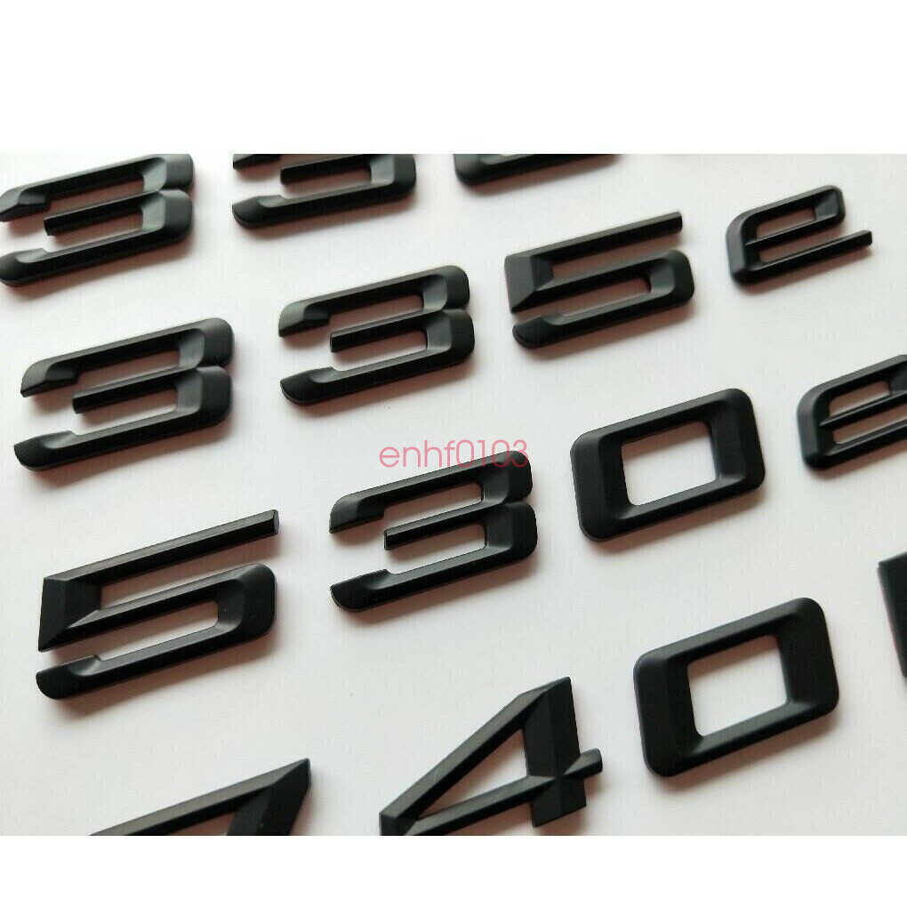 Matt Black Number Trunk Letters Badge Emblem Sticker for BMW 3 Series 335i
