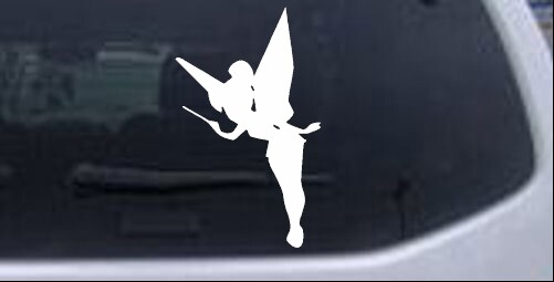 Tinkerbell Flying with Wand Disney Parody Car Truck Window Laptop Decal Sticker