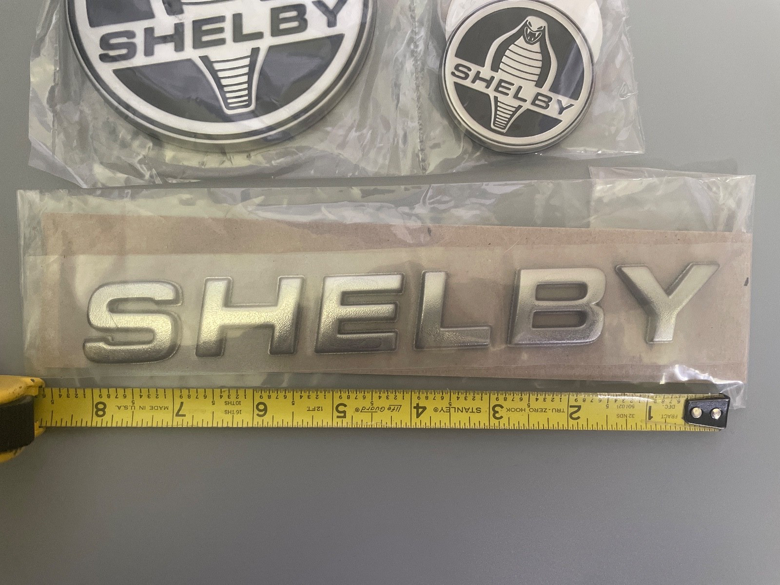 Shelby Cobra Emblem Kit x4 Large Circle Small Circle Deck Lid Letter FORD NOS