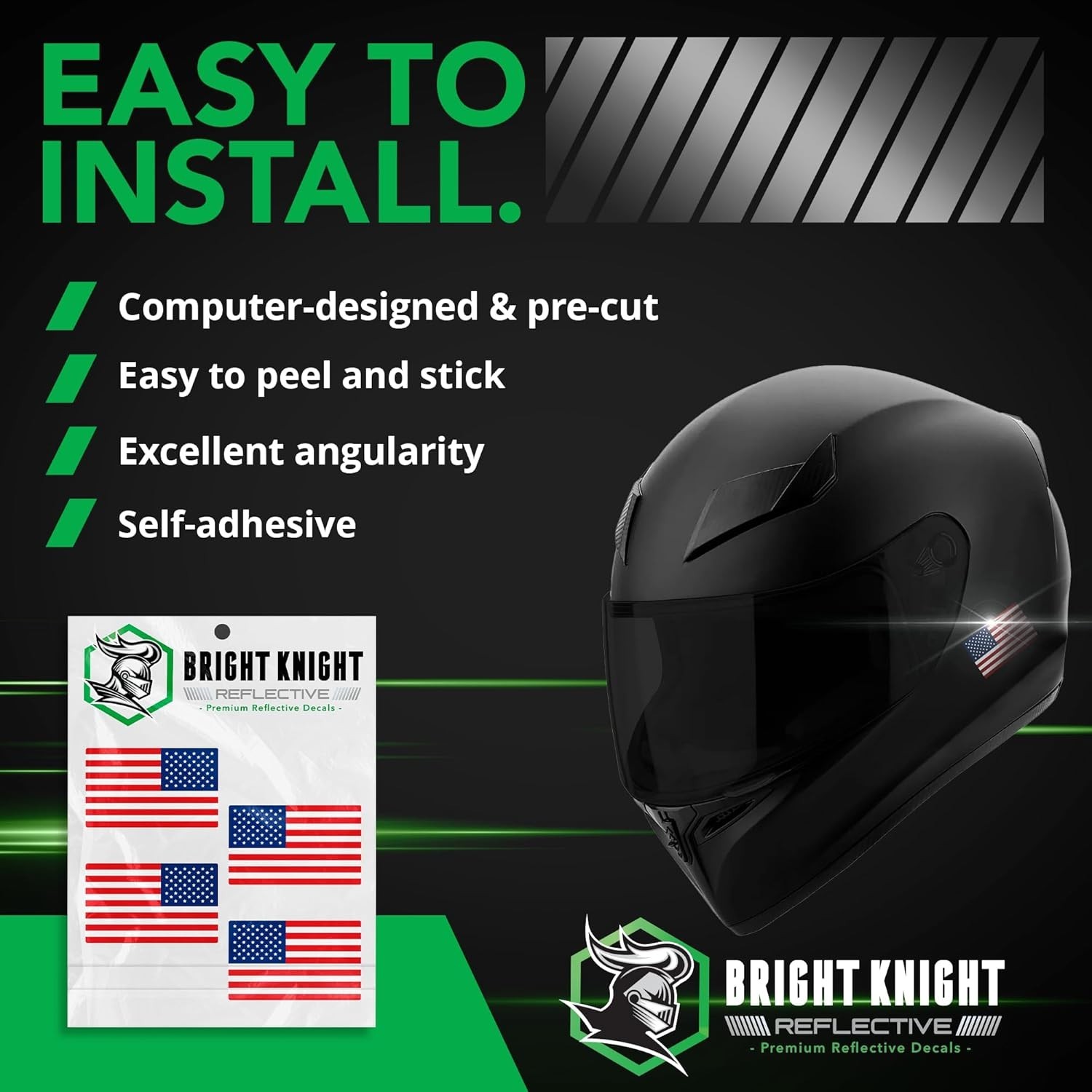 Reflective Vinyl Safety Stickers Car Truck Motorcycle Helmet