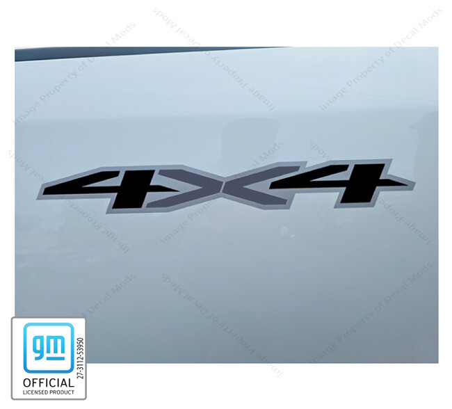 Set of 2 – 4×4 Decals Stickers Parts Chevy Colorado Side gray black GM FG5A8