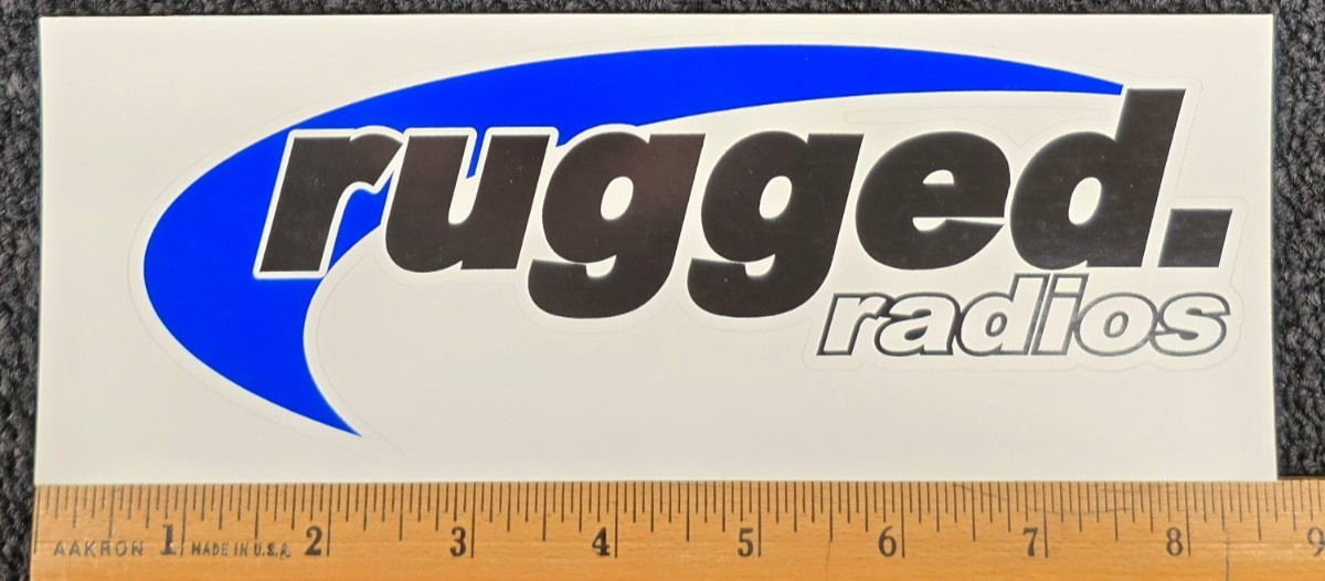 RUGGED RADIOS Racing Stickers 9″X3″ LOT of 3 Offroad UTV Overland Powersports