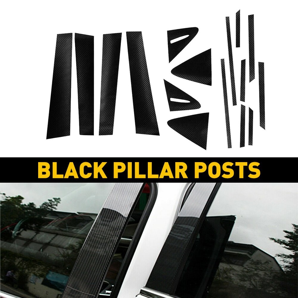 For Toyota Corolla Sedan 20-2022 5D Carbon Fiber Pillar Posts Door Trim 16Pcs H