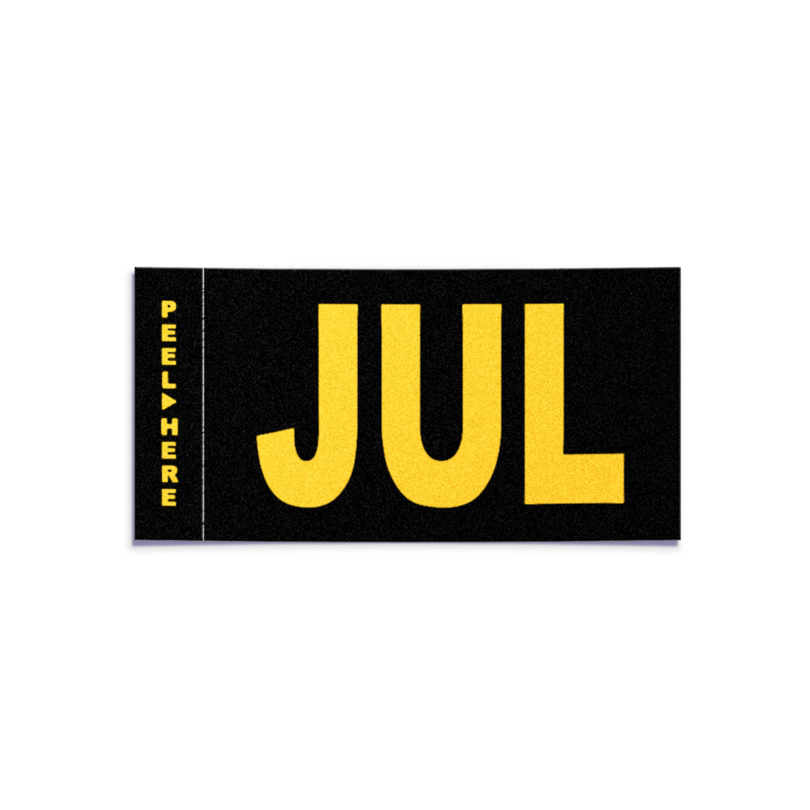 JULY – California License Plate – Legacy Black Yellow Month Sticker – DMV Tag