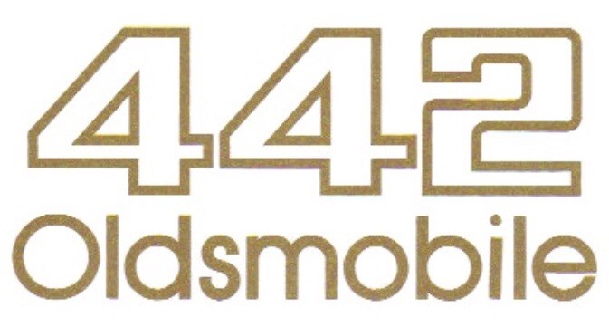 1985-1987 Oldsmobile 442 Front Rear and Door Gold Decals New Set of 4 GM OLDS