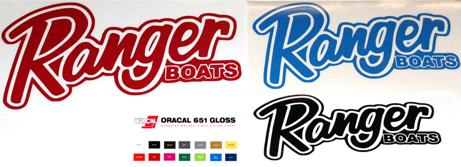 Ranger Boat Sticker Fishing Boat Pontoons Decal Die Cut – Choose Color, Size