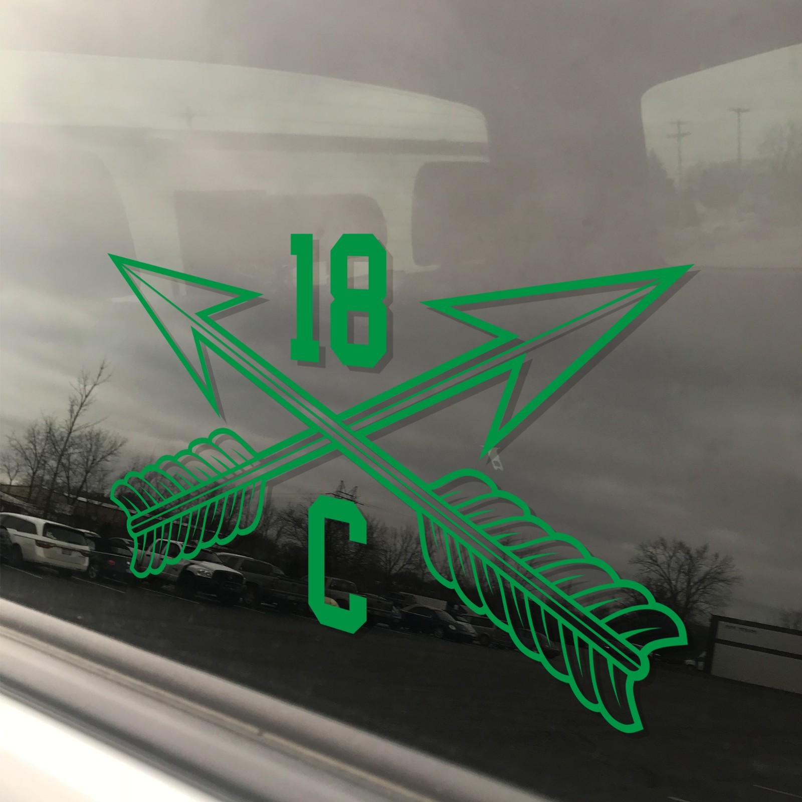 Army MOS 18C Engineer Sergeant SF Crossed Arrows Insignia Decal 3″ x 5.5″