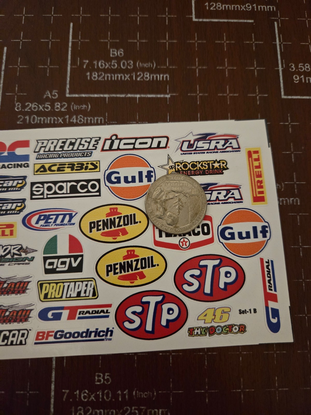 100+ 1/10 Small Racing Decals Stickers Drag Race High Quality Vinyl