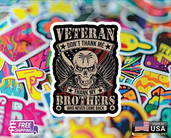 ARMY VETERAN PROUD CAR STICKER DECAL CUSTOM LAMINATED VINYL LAPTOP FREE GIFT