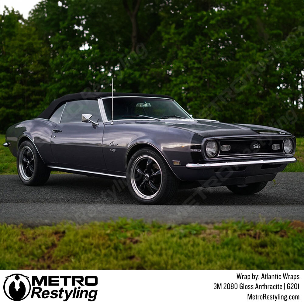3M 2080 Gloss Anthracite Vinyl Vehicle Car Wrap Decal Film Sheet Roll | G201