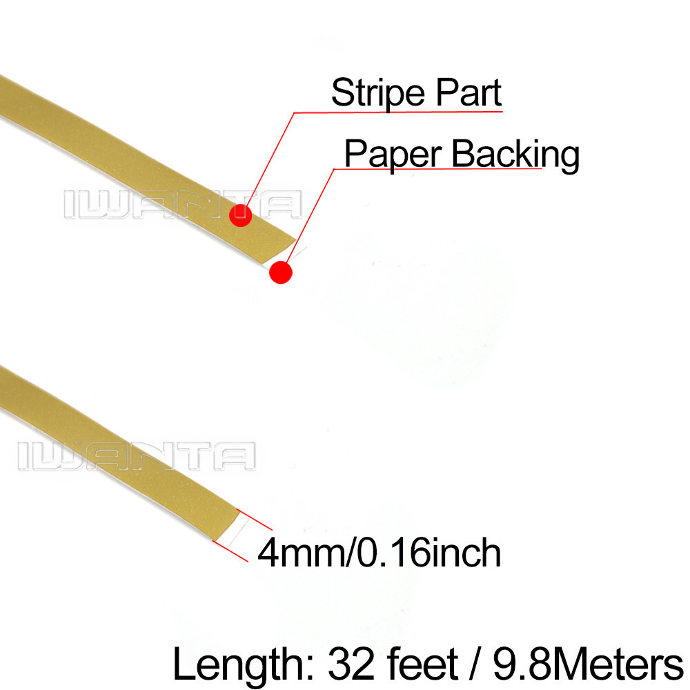 1/6″ 4mm Matte Gold & Silver Grey Pinstriping Pin Stripe DIY Vinyl Decal Sticker
