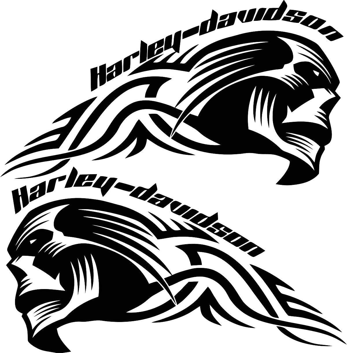 Harley-Davidson Logo Vinyl STENCIL. Size 11.5×6 in.