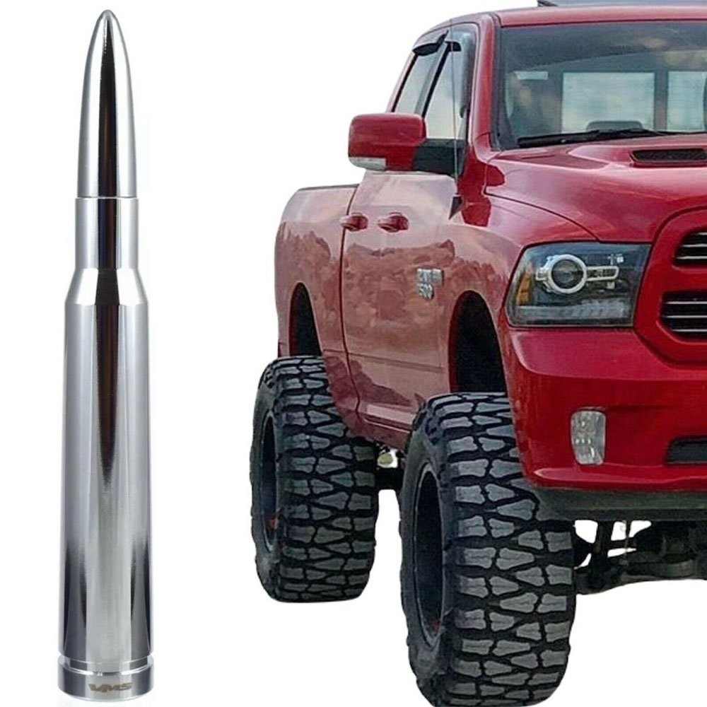 50 Cal Silver Bullet Antenna Heavy Gauge CNC Machined Billet Short For Fo A