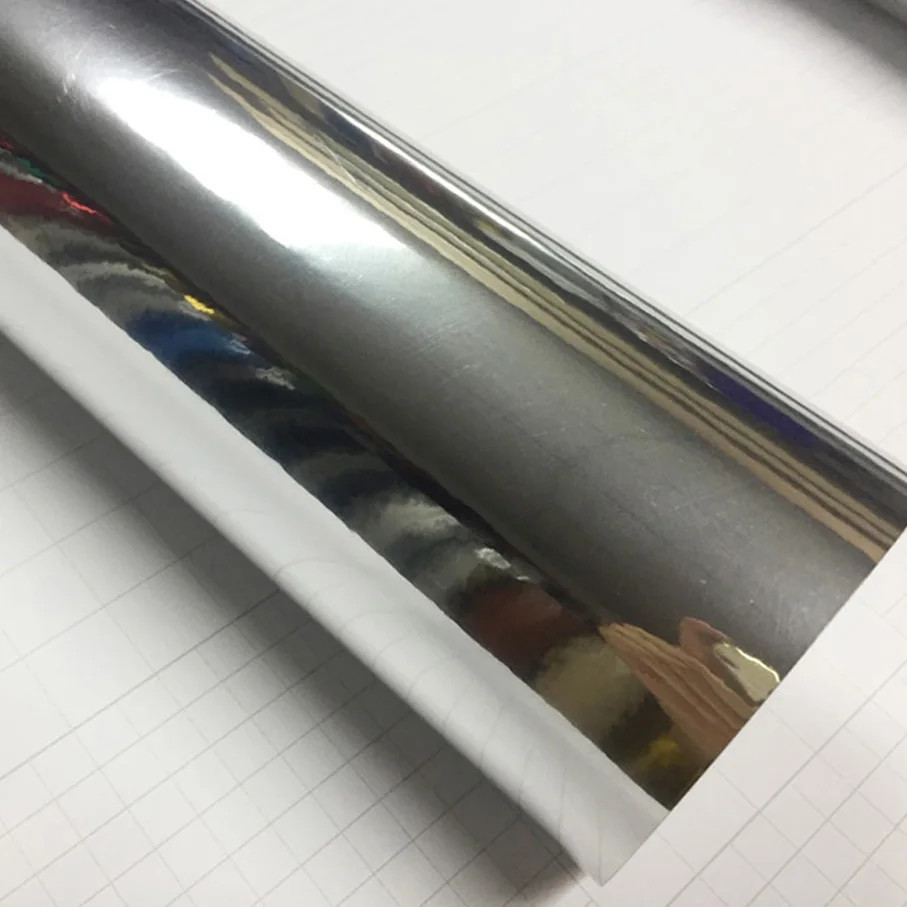 New Silver Mirror Chrome Wrap Film High Stretchable Vinyl Decal 10/20/30x152cm