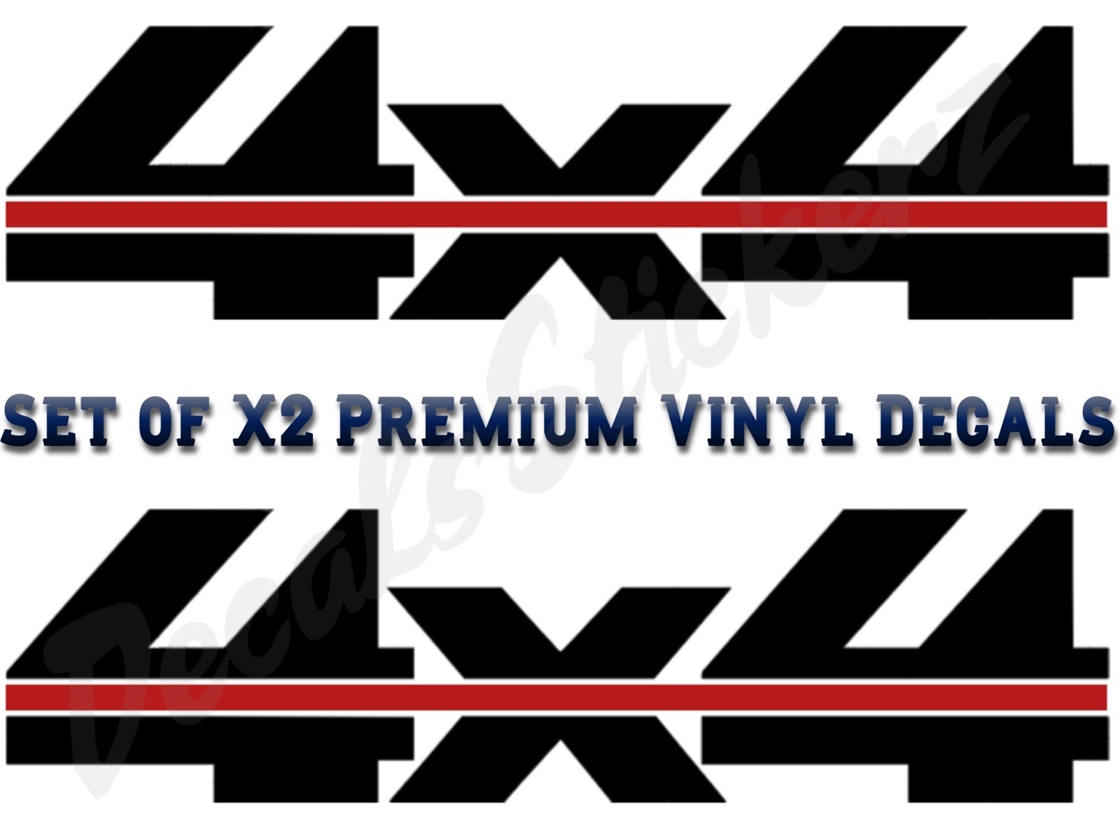 4×4 Decal Set Fits Chevy 1988-1997 Silverado 1500 2500 Sierra Sticker black/red