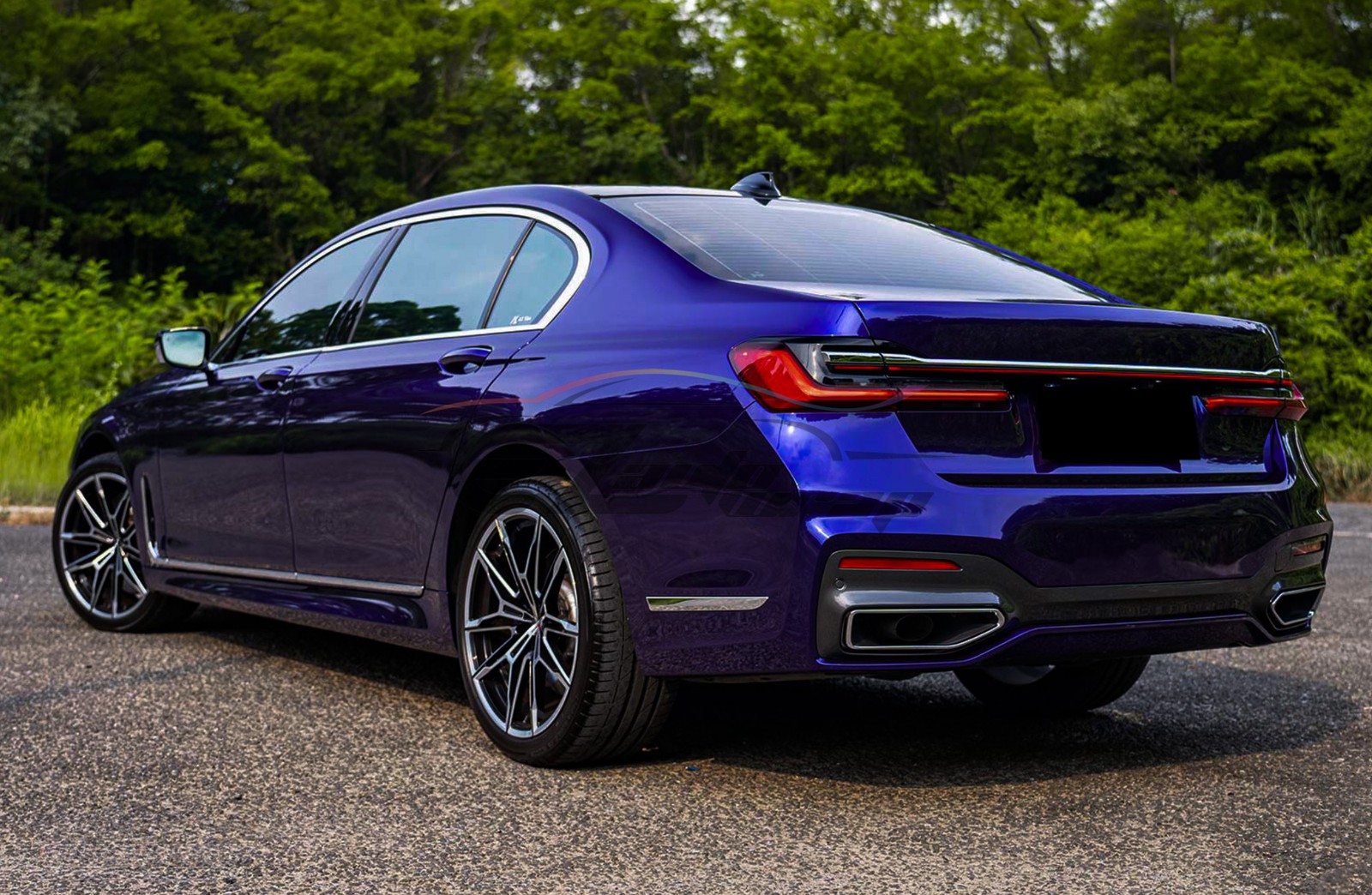 Gloss Metallic Royal Indigo Blue PPF Paint Protection Film Dry Wet Vinyl Wrap