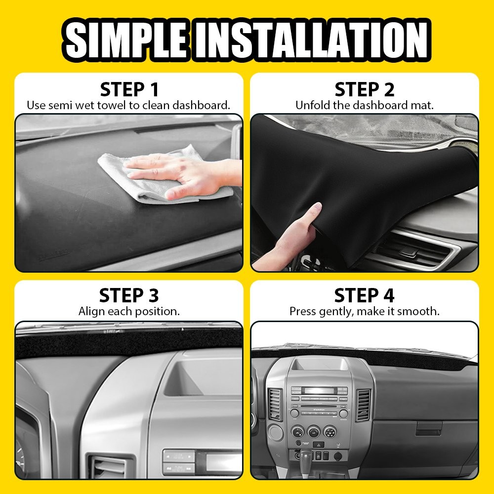 Fit 04-12 Nissan Titan Dashboard Cover Mat Pad Anti Glare Black Dash Board 1-5X