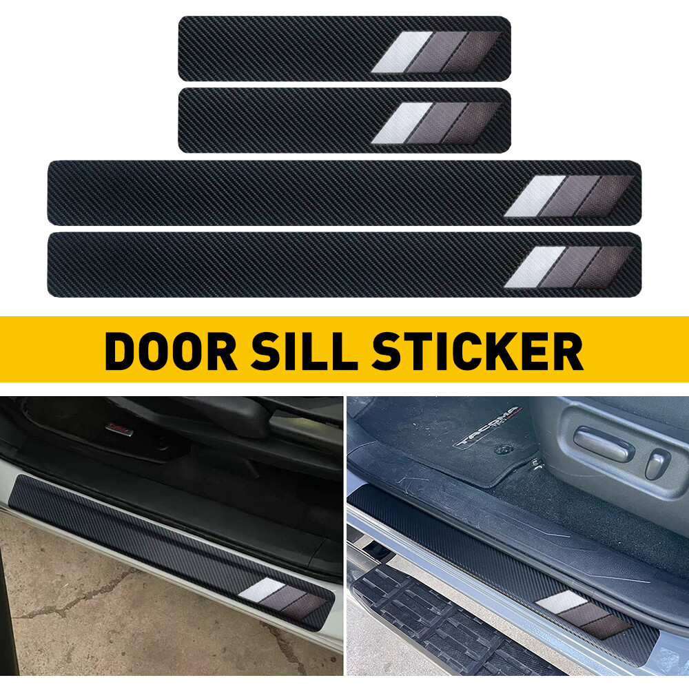 4X Car Door Sill Scuff Cover Anti Scratch Sticker Accessories For Toyota Camry T