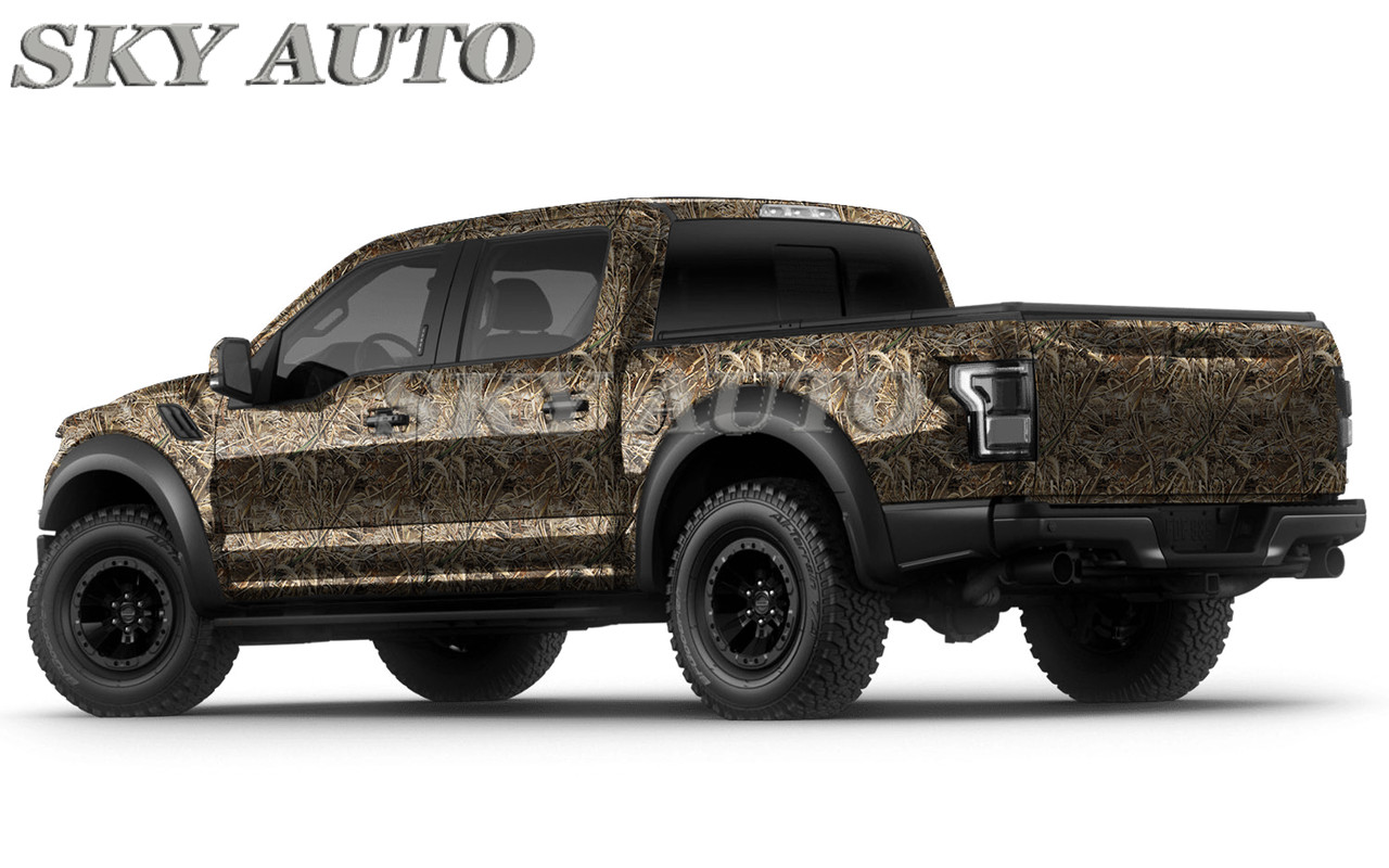 ( 1FT x 5FT )Long Grass Camouflage Matte Vinyl Car Wrap Film Sheet