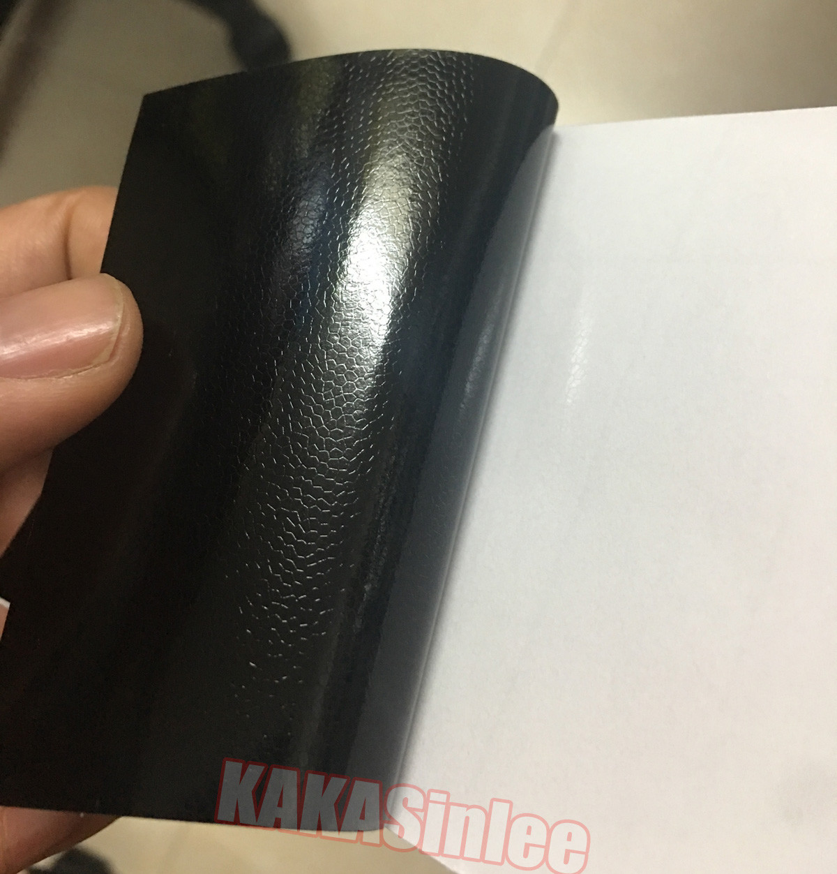 10FT x 5FT Car Grain Leather Skin Textured Vinyl Wrap Sticker Interior Black CF