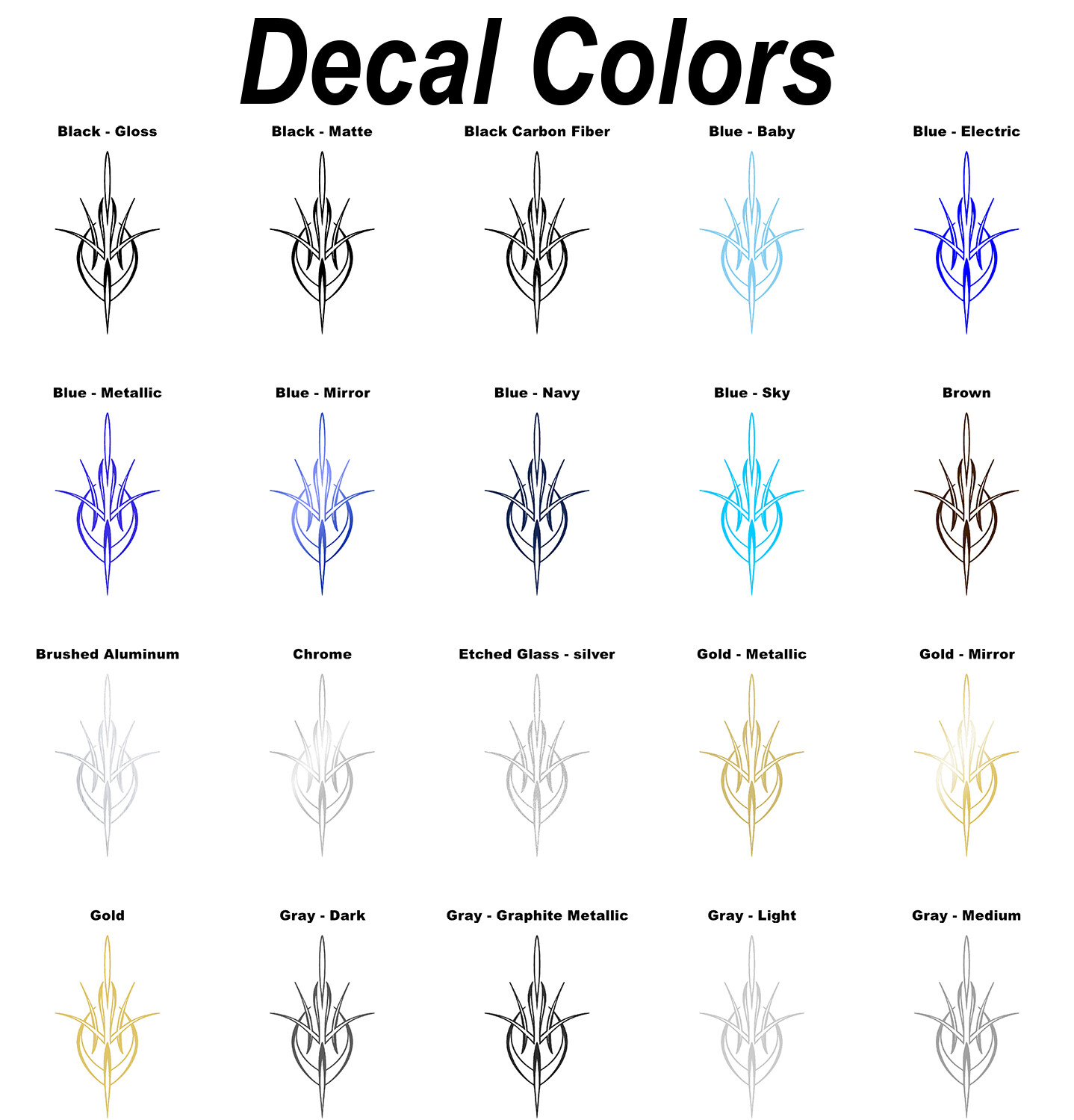 High-Quality Vinyl Pinstripe / Scroll Decal -Many Colors & Sizes- Free Shipping!