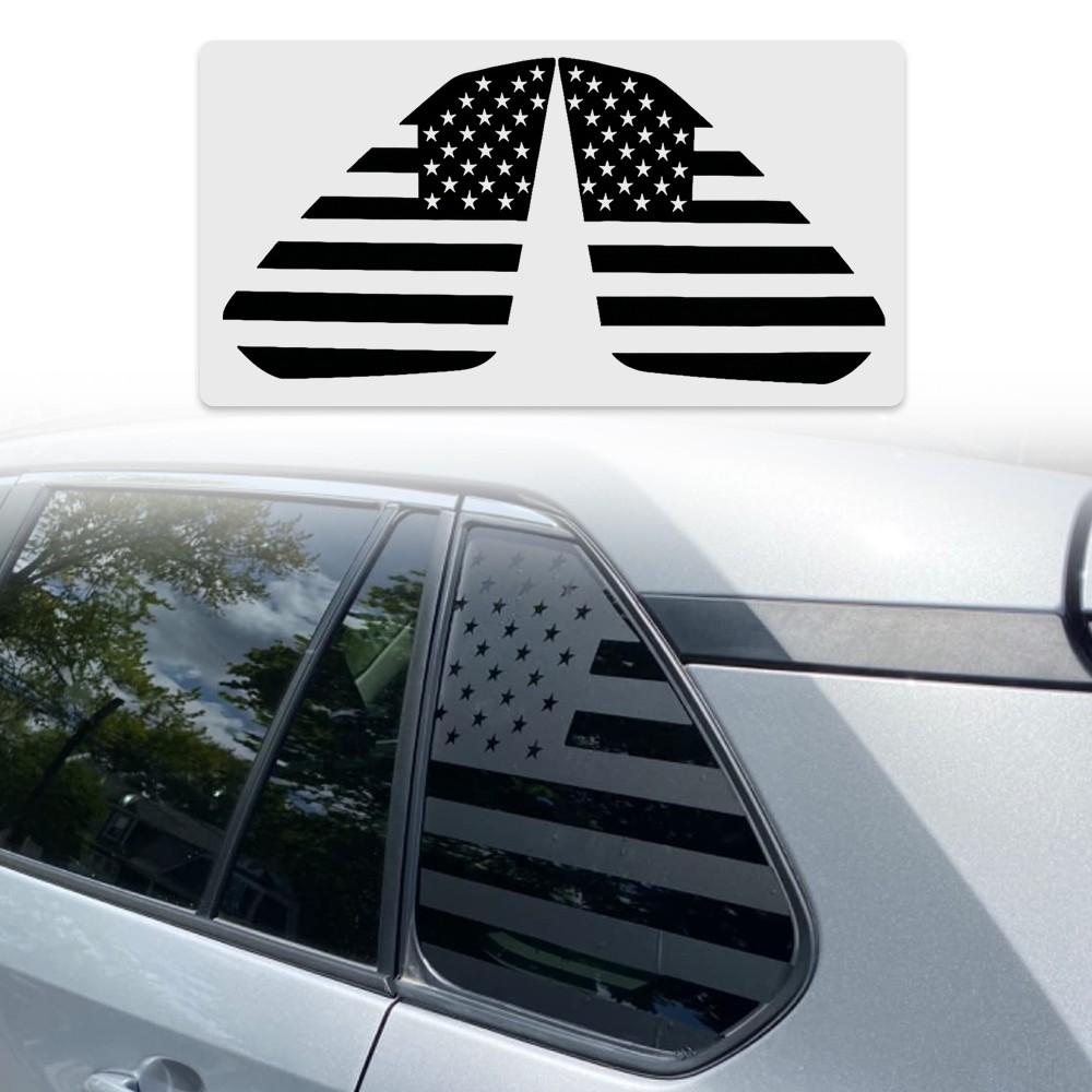 For Toyota Rav4 2019-2025 Rear Side Window American Flag Decal Left & Right Side