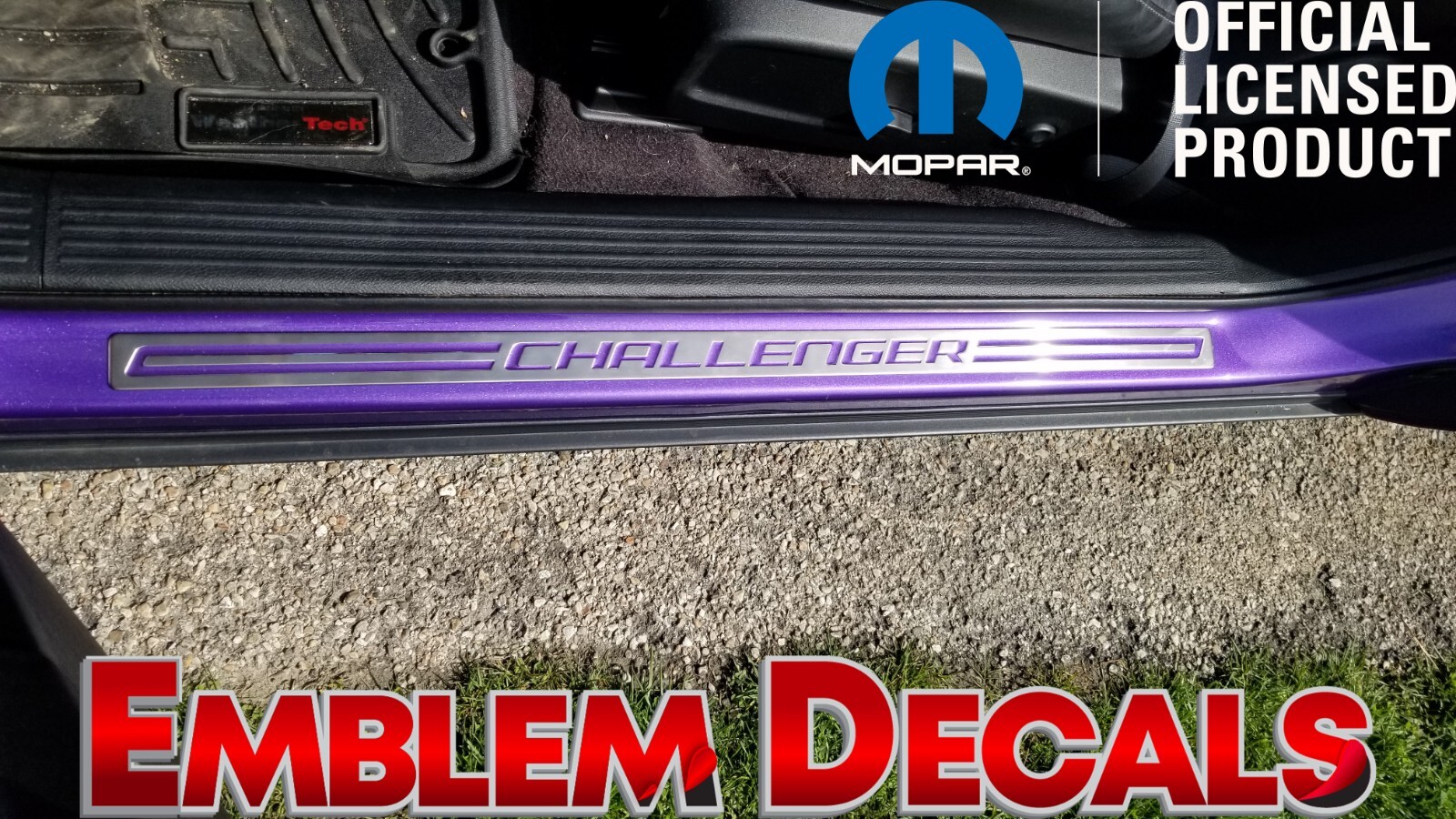 Dodge Challenger Door Sill Plate Decal 15 16 2017 2018 2019 2020 2021 2022 2023