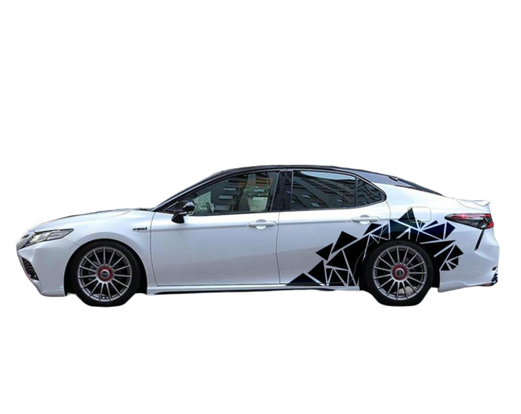 For Toyota Camry Rear Wheel Fender Car Sticker Graphic Irregular Triangle Decals