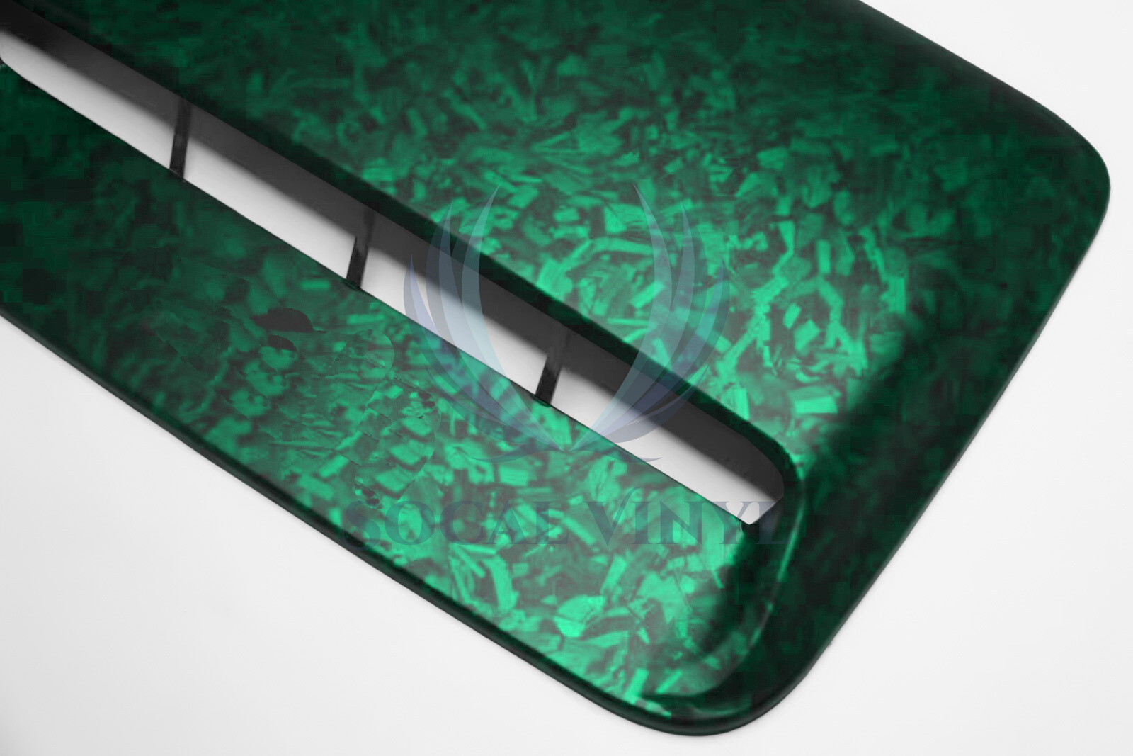 ESSMO PET Marble Forged Matte Carbon Fiber Emerald Green Car Vehicle Vinyl Wrap