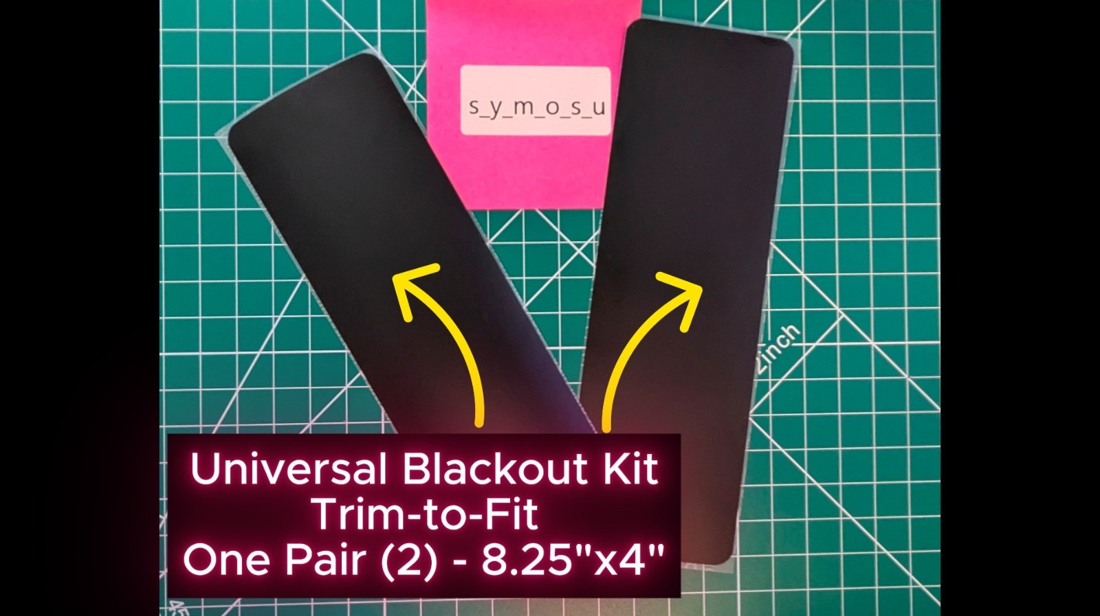 Sun Visor Yellow Airbag Warning Label Blackout Vinyl – Universal Trim-to-Fit