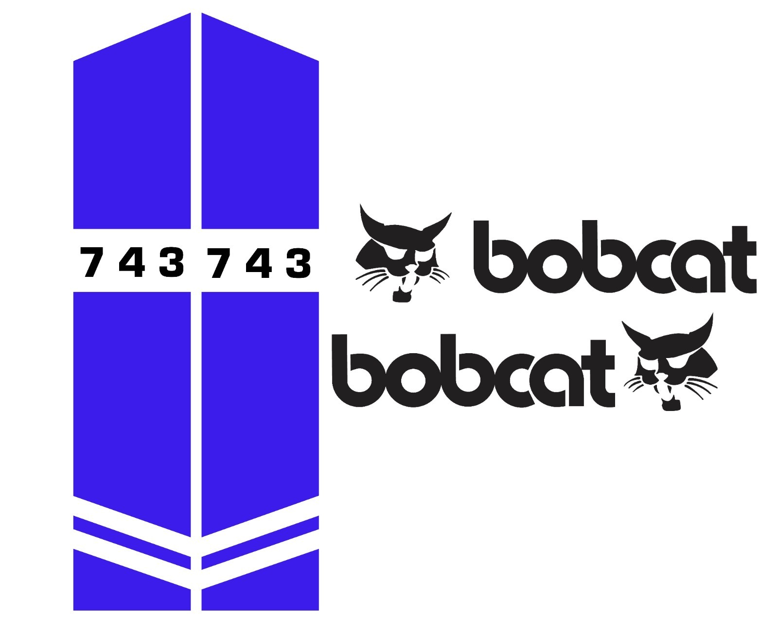 Fits Bobcat 743 Decals Stickers kit Repro Aftermarket Decal kit 02 Premium Vinyl