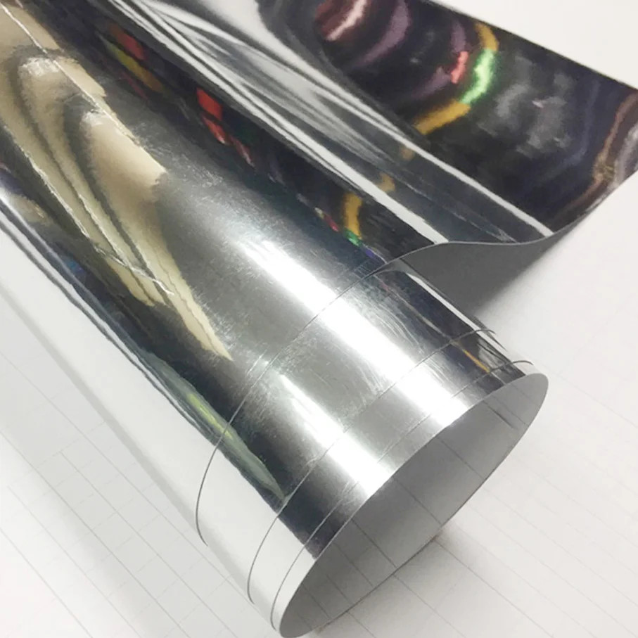 New Silver Mirror Chrome Wrap Film High Stretchable Vinyl Decal 10/20/30x152cm