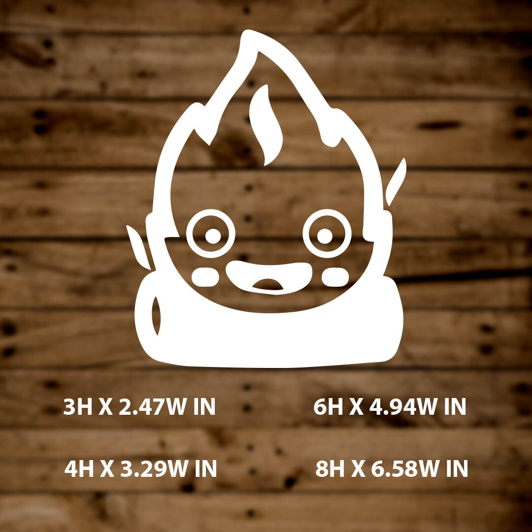 Calcifer|Howl’s|Studio Ghibli|Vinyl Sticker|Decal|Window|Laptop|Car Window