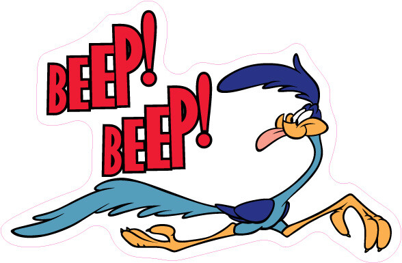 Road Runner Beep Beep Vinyl Bumper Sticker Window Decal Multiple Sizes
