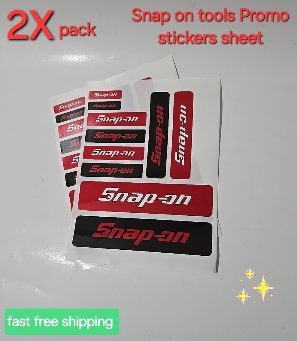 2X Packs Snap On Tools Promo 20 stickers Total Red, White & Black Decal Emblem !