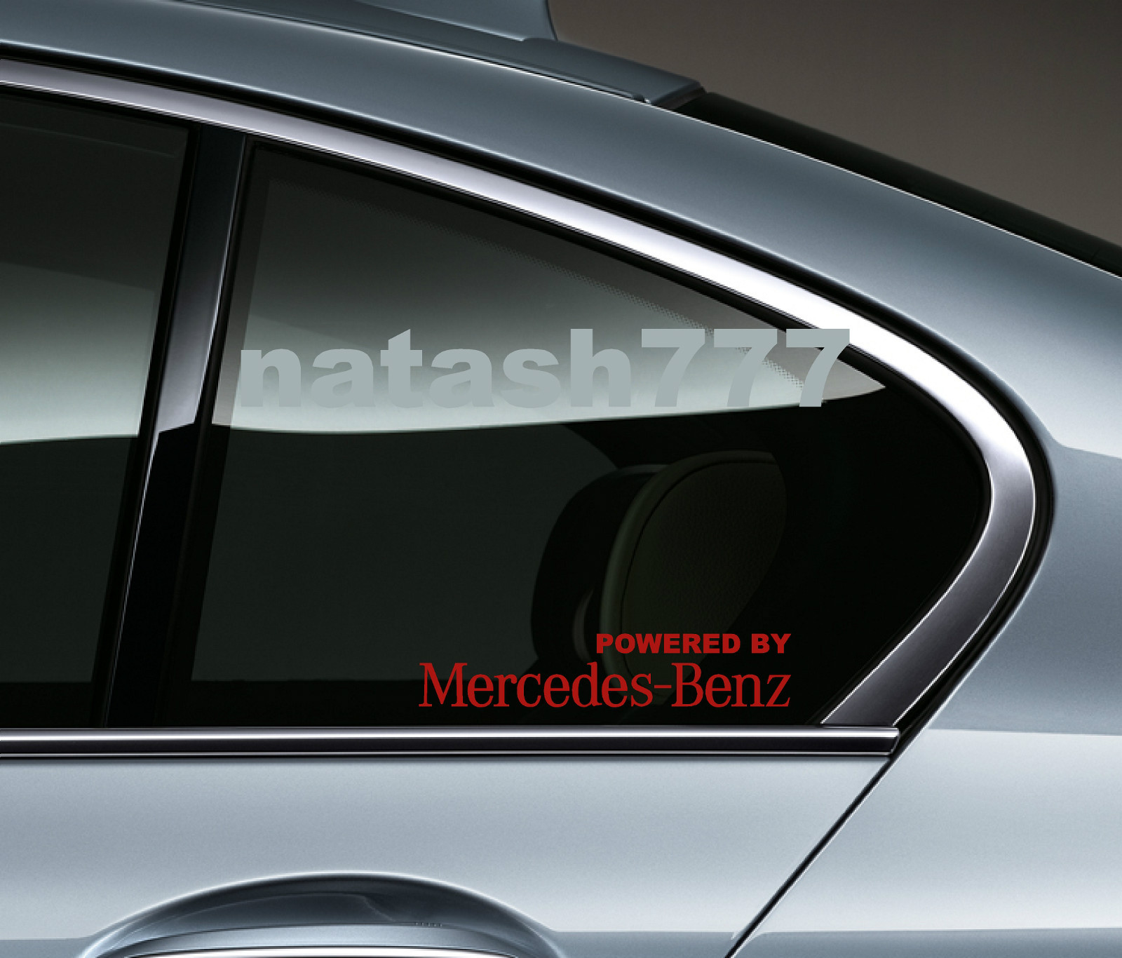 Powered by Mercedes Benz AMG Sport Racing Decal sticker emblem logo RED Pair