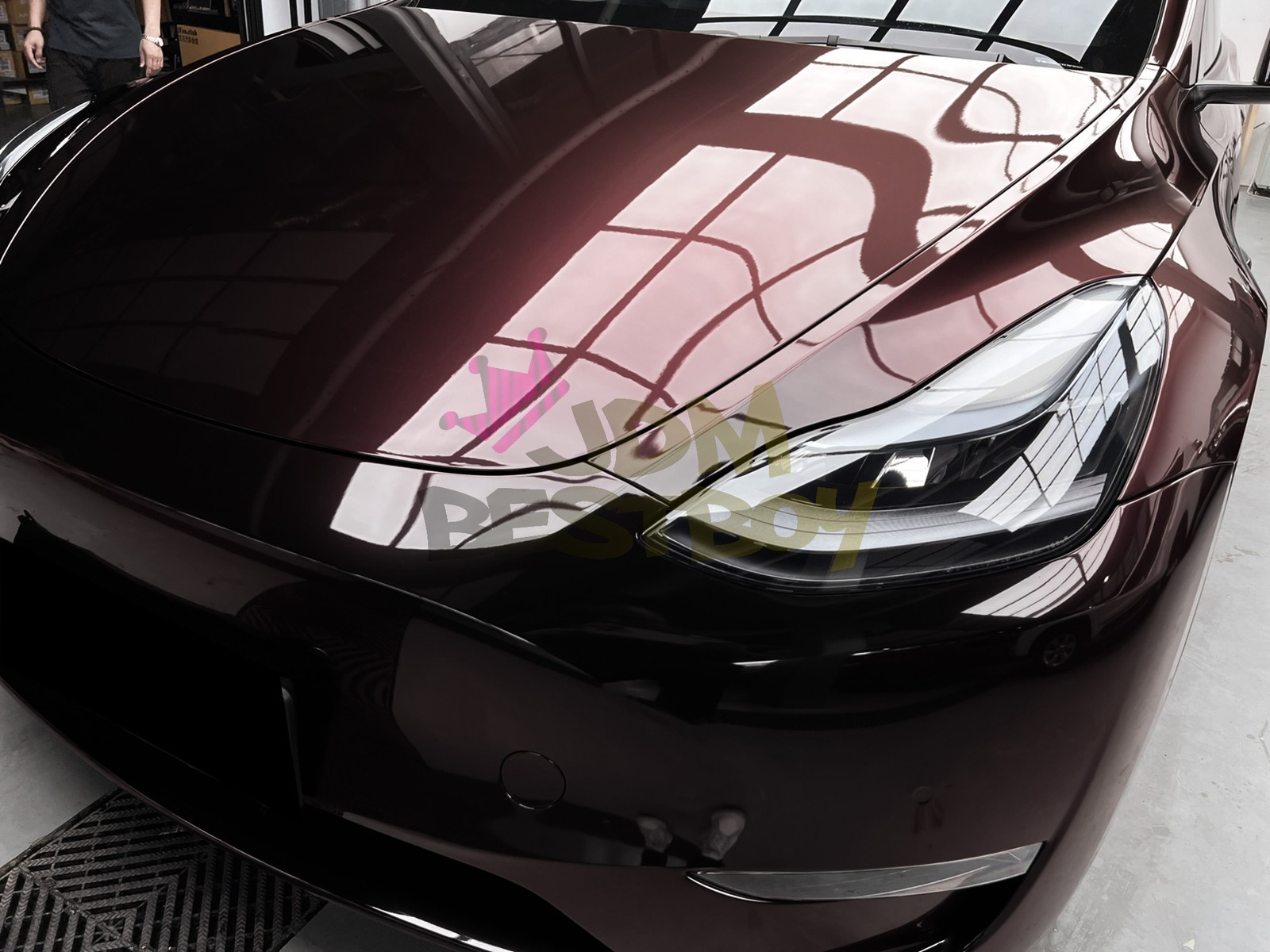 Galaxy Dust Gloss Midnight Red PPF TPU Paint Protection Film Dry Wet Vinyl Wrap