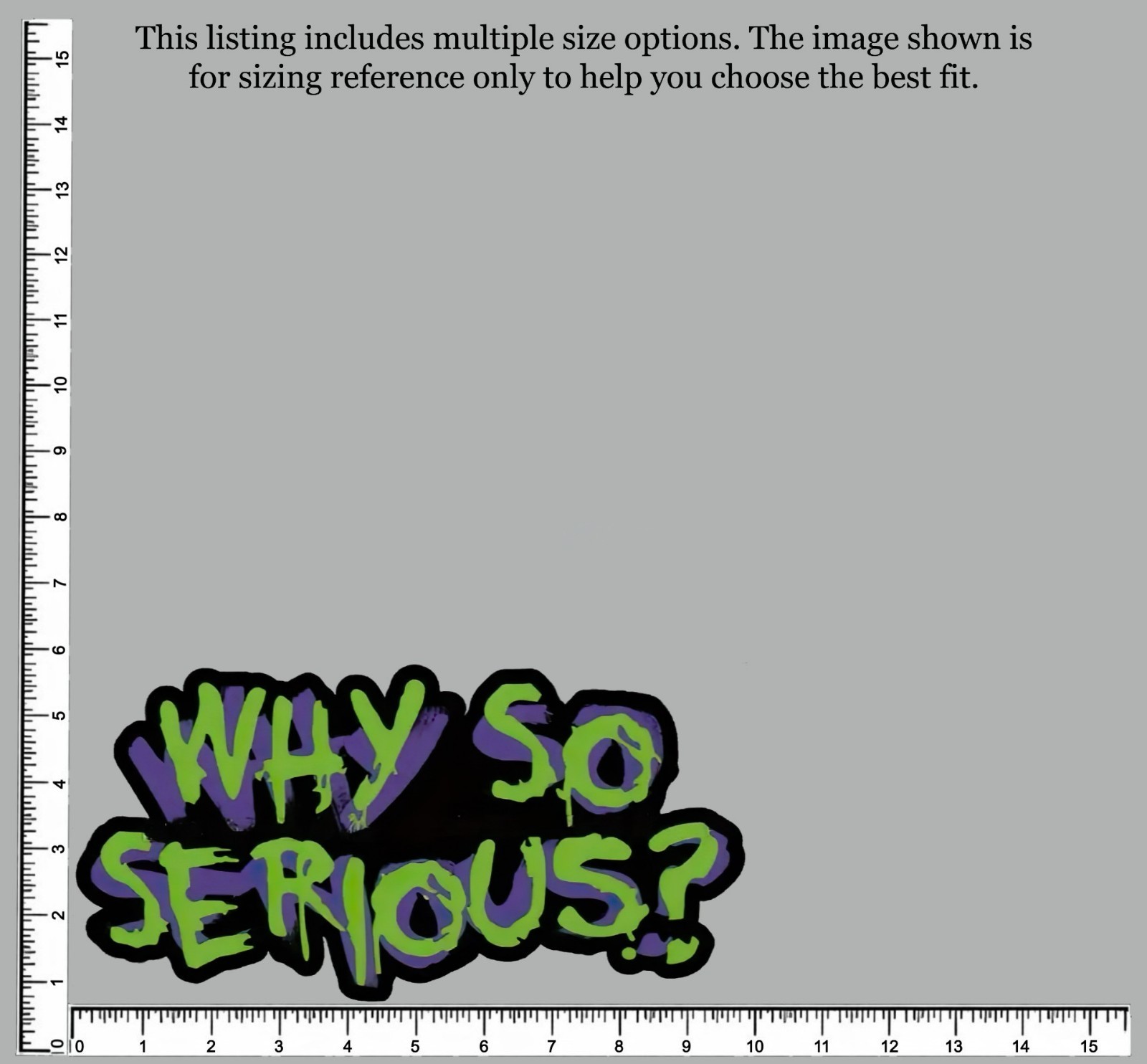 Why so Serious? Car Vinyl Window Decal Joker Graphic Laptop Comic Bumper Sticker