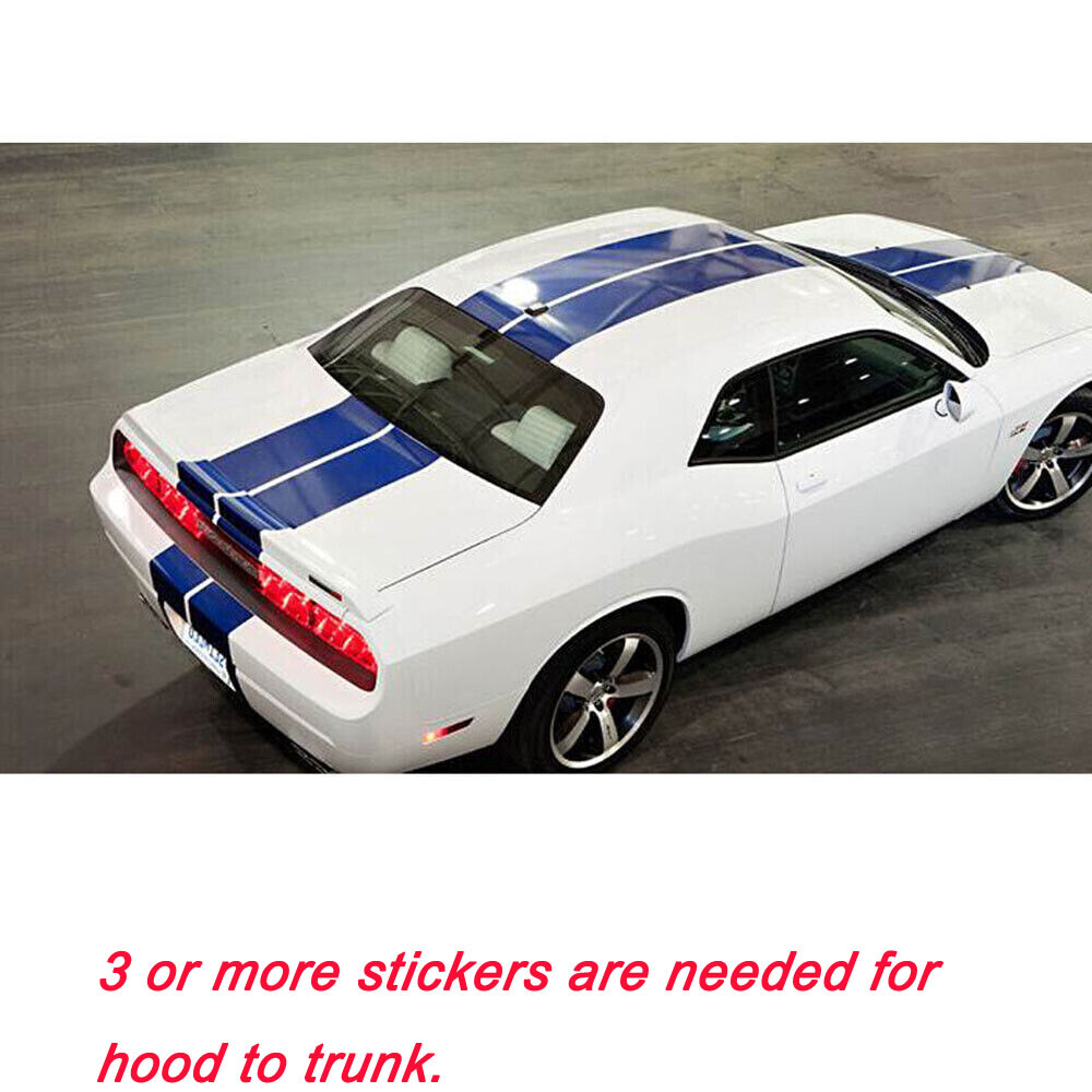 78″ Hood Roof Rally Racing Stripe Decal Stickers For Ford Mustang Chevy Camaro