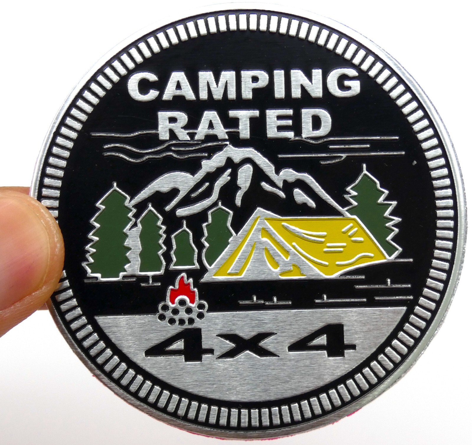 1pc Camping Rated Sticker Decal Emblem 4×4 Badge Auto Truck Fender 6cm 2.36″