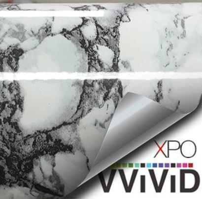 VVivid White Black-Veined Marble Vinyl Wrap Architectural Film | V128